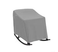 Protective Patio Rocking Chair Cover with 420D Oxford waterproof fabric, fitted to standard rocking chairs, offering protection from rain, dust, and prolonged sun exposure (Grey)