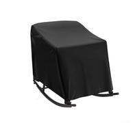 Protective Patio Rocking Chair Cover with 420D Oxford waterproof fabric, fitted to standard rocking chairs, offering protection from rain, dust, and prolonged sun exposure (Black)