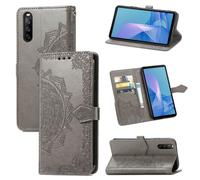 Protective Phone Case For Sony Xperia 10 III Flip Cover Bag Gray New