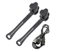 Protective Plug Cover - Cover for 3 Pin US - EU Plugs | Resistant to Extreme Temperatures, Humidity Vibration | For Preheating Outdoor Cable, Pack of 2, PVC