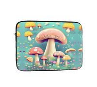 Protective Pretty Little Mushrooms Laptop Case 12 inch with Polyester Foam Filling Layer for Business Travel, Office