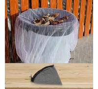 Protective Rain Bucket Net with Drawstring Cord for Water Bucket Cover, Mesh Lid Keeps Dirt and Flies Away, Suitable for Small Diameter Rain Buckets (80cm)