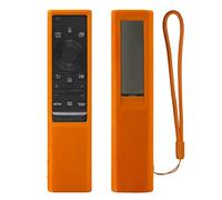 Protective Remote Cover for Samsung Solar Cell Remote Control, Silicone Remote Case Fit for Samsung Voice Remote Control BN59-01357A BN59-01300J, Washable, Shockproof, Anti-Lost with Lanyard (Orange)