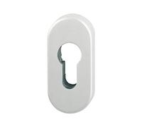 Protective Rosettes PZ Oval Exterior 33 x 72 x 10 mm Aluminium Silver Anodised