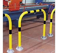 Protective Safety Barrier Steel 125 x 100 cm Yellow, Black