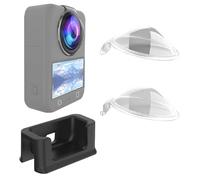 Protective Set for DJI OSMO 360 Panoramic Camera - Lens Protectors + Silicone Base, Shockproof & Scratch-Resistant, Includes 2 PC Lens Covers & Non-Slip Mount for Action Shots