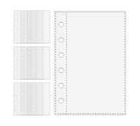 Protective Sheets for Classroom - 10 Pieces A7 Size 6 Rings Transparent Document Covers, Transparent Document Covers for Administrative Office Project Manager Educators Teachers Artists