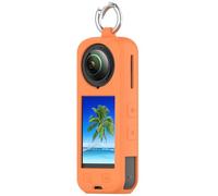 Protective Silicone Case for Insta360 X5, Soft Protective All-Round Shockproof Anti-Scratch Camera Protector Cover Accessories (Orange)