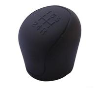 Protective silicone cover for car gear shift knob, non-slip design suitable for 5-speed manual transmissions, guarding shifters from wear and damage (Black)