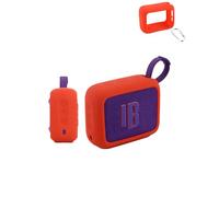 Protective Silicone Cover for JBL Go 4 Portable Bluetooth Speakers - Shockproof, Dustproof, and Waterproof for Worry-Free Use Anywhere,Red