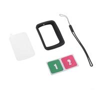 protective silicone cover with screen film for C606 bicycle computer providing fall resistance and full coverage from environmental risks (Cover + film)