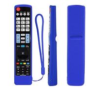 Protective Silicone Remote Case Compatible with LG AGF76692608 AKB73615303 AKB73756567 Smart TV Remote Controller Shockproof Washable Skin-Friendly Anti-Lost Remote Cover with Loop (Blue)