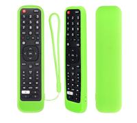 Protective Silicone Remote Case for Hisense TV Remote Control EN2X27HS EN2BI27H EN2BO27H Remote Cover Shockproof, Skin-Friendly, Washable, Anti-Lost with Lanyard (Glow in The Dark, Green)