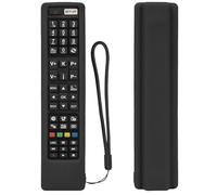 Protective Silicone Remote Case for Hitachi/Polaroid/Bush RC4848F Remote Control, Remote Control Cover Suitable for 24HB1T65U 24HBJ55U TV Remote, Shockproof, Anti-Slip, Washable - Black