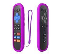 Protective Silicone Remote Case for Now TV Box/Roku Box Remote Control, Remote Cover Shockproof, Washable, Basketball Texture, Anti-Slip - Purple (Please See Figure 2 Before Placing an Order)