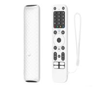 Protective Silicone Remote Case, Lightweight & Shockproof Controller Sleeve Anti-slip with Lanyard for Homatics Box R Plus Remote(White)