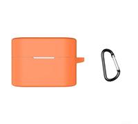 Protective Silicone Skin for Sony WF-1000XM6 Earbuds: Shock Absorbent Gel Cover with Lanyard - Full Body Dustproof Guard(Orange)