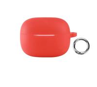 Protective Sleeve Compatible with for Moto Buds 2 Wireless Earbuds Shockproof Soft Shell Silicone Protective Case Cover With Buckle, red