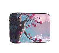 Protective Small Pink Flowers Laptop Case 13 inch with Polyester Foam Filling Layer for Business Travel, Office