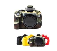 Protective Soft Silicone Camouflage Green Camera Case Armor Skin Body Cover Protector for Canon EOS 700D / EOS Rebel T5i / Kiss X7i / EOS 650D / EOS Rebel T4i / Kiss X6i Digital Camera DSLR