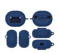 Protective Soft Silicone Skin Case Cover For TOZO NC20 Pro/NC20 Headphone Case Shock-Absorbing Protective Cover with Keychain (Blue)