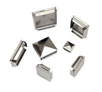 Protective stainless steel to galvanized steel post cap with pyramid design, suitable for square posts to prevent early wear and improve post lifespan (1pcs 50mm)