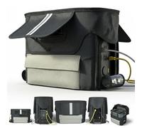 Protective Storage Bag Designed for ECOFLOW DELTA 2, Waterproof and Heavyduty, with Portable Opennings for Outside, Padded Shoulder Strap & Organizer for Camping, Job Sites