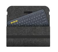 Protective Storage Bag for Logitech K380 Keyboard, Felt Travel Case with Full Cover Design, Anti-Shock Dustproof Organizer for Wireless Keyboard Accessories (Dark Grey)