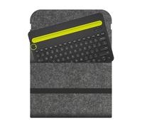 Protective Storage Bag for Logitech K480 Keyboard, Felt Travel Case with Full Cover Design, Anti-Shock Dustproof Organizer for Wireless Keyboard Accessories (Dark Gray)