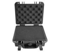 Protective Storage Box IP67 Waterproof Dustproof, Small Hard Case with Customizable Foam for Camera Equipment Electronics Tools, 9.8x8.5x4.53 inch Carrying Case with Pressure Valve Padlock Holes