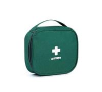 Protective Storage Emergency Bag, Medical First Aid Kit, Portable Outdoor Medical Drug Storage Bag, Suitable For Home, Camping, Truck, Sports And Outdoor Emergencies(Dark green,5.5x4.9x2.2in)