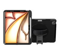 Protective Tablet Case - Protective Case with Build in 360° Rotatable Grip Kickstand for iPad Air 13-inch (2024) - Black (PAD-PCGKAIR13)