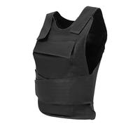 Protective Tactical Vest Adjustable Security Training Protective Vest 600D Nylon Safe Guard Jacket w/ Storage Pockets, Gloves for Training, Outdoor -53*55cm, Black, 24 Joules of Kinetic Energy