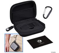 CAMKIX Protective Travel/Storage Case for Trezor One Bitcoin/Cryptocurrency Wallet - Durable Nylon Hardshell Case with Mesh Pocket (for USB cable) and Carabiner - High Grade Zipper - Lightweight