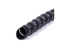 protective tubing, Wire Management Sleeve Flexible Spiral, Cable Protector Organizer Tube Multicolor 8-28mm(Black,ID 10mm 5 Meters)