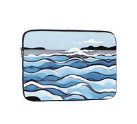 Protective Waves Lapping at The Rocks Laptop Case 15 inch with Polyester Foam Filling Layer for Business Travel, Office