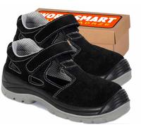 Protective work SANDALS with a toe cap, leather, black KAMARI S1 SRC - 38...