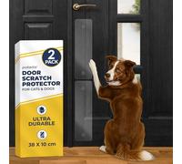 PROTECTO 2-Pack Ultra Durable Door Protector for Dogs - 38x10 cm Clear Cat Scratch Protector | Easy to Install Anti Scratch Door Guard for Dogs and Cats - Protection for Furniture, Walls and Windows