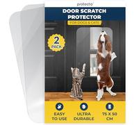 PROTECTO 2-Pack Ultra Durable Door Protector for Dogs - 50x75 cm Clear Cat Scratch Protector | Easy to Install Anti Scratch Door Guard for Dogs and Cats - Protection for Furniture, Walls and Windows