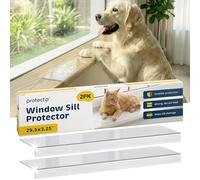 Protecto Clear Window Sill Protector - 2-Pack 75X8.5cm Ultra-Strong Window Guards from Dog & Cat Scratching Chewing & Clawing, Keep Your Sill Smooth & Paws Safe, Anti Scratch Window Sill Cover