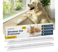 PROTECTO Clear Window Sill Protector - 2-Pack 90X6cm Ultra-Strong Window Guards from Dog & Cat Scratching Chewing & Clawing, Keep Your Sill Smooth & Paws Safe, Anti Scratch Window Sill Cover