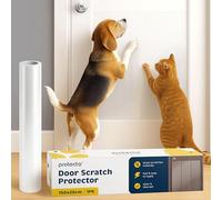 PROTECTO Door Scratch Protector w/Custom-Cut Knife - 150x20 cm Door Guard + Wood, Wall & Corner Sofa Cover | Dog & Cat Scratching Deterrent, Defender & Repellent w/Super Sticky Self-Adhesive Backing