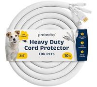 PROTECTO Wire Protector from Pets, White Cable Sleeve Tidy Tube Animal Proof, 3m Odor-Free Cat & Dog Chew Resistant Floor Cable Cover, Cord Organizer for Power, Lightning, RCA & HDMI Cables