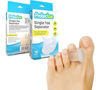 Protectoe Single Gel Toe Separator for Overlapping Toes, Toe Spacer - Box of 10 Gel Separators