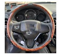 Protector 38mm Universal Round Car Steering Wheel Cover Fur Warm Carbon Fiber Leather Anti-slip Protective Case Accessories Car Steering Wheel Cover(B Brown)