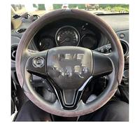 Protector 38mm Universal Round Car Steering Wheel Cover Fur Warm Carbon Fiber Leather Anti-slip Protective Case Accessories Car Steering Wheel Cover(D Grey)