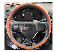 Protector 38mm Universal Round Car Steering Wheel Cover Fur Warm Carbon Fiber Leather Anti-slip Protective Case Accessories Car Steering Wheel Cover(D Bronw)