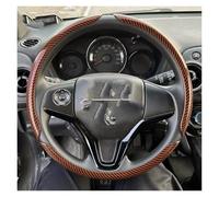 Protector 38mm Universal Round Car Steering Wheel Cover Fur Warm Carbon Fiber Leather Anti-slip Protective Case Accessories Car Steering Wheel Cover(A Brown)