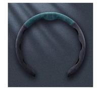 Protector Car Steering Wheel Cover 38cm 15inch Ultra-thin Fur Non-slip Breathable Anti-skid Accessories Steering Wheel Decorative Car Steering Wheel Cover(A Dark Green Black)