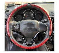 Protector Car Steering Wheel Cover Bright And Matte Carbon Fiber Suitable For Diameter 38cm Round Steering Wheel Auto Kit Accessories Car Steering Wheel Cover(B Red)